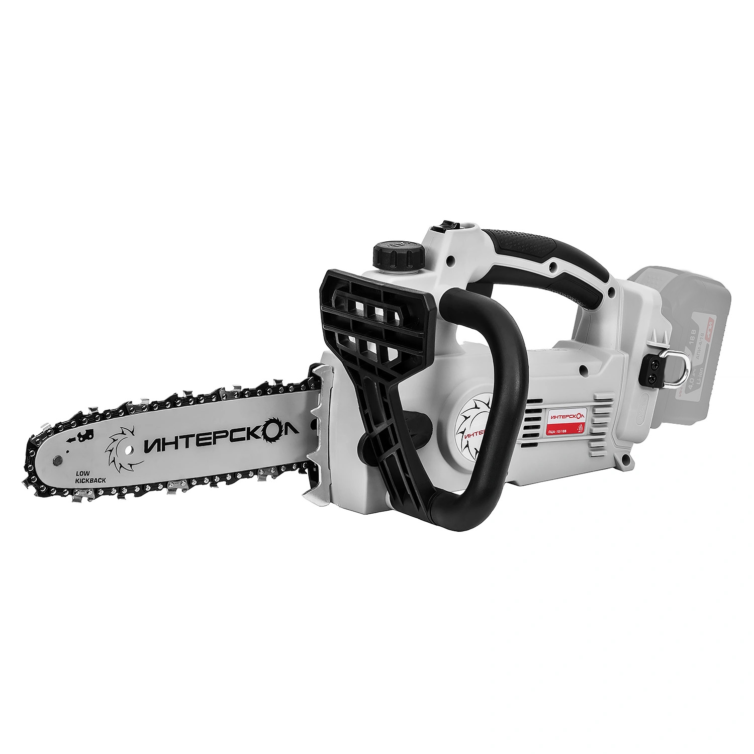 Бесщеточная аккумуляторная цепная пила ИНТЕРСКОЛ ПЦА-10/18В